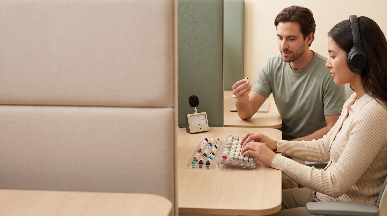 which mechanical keyboard switches are quietest for shared office