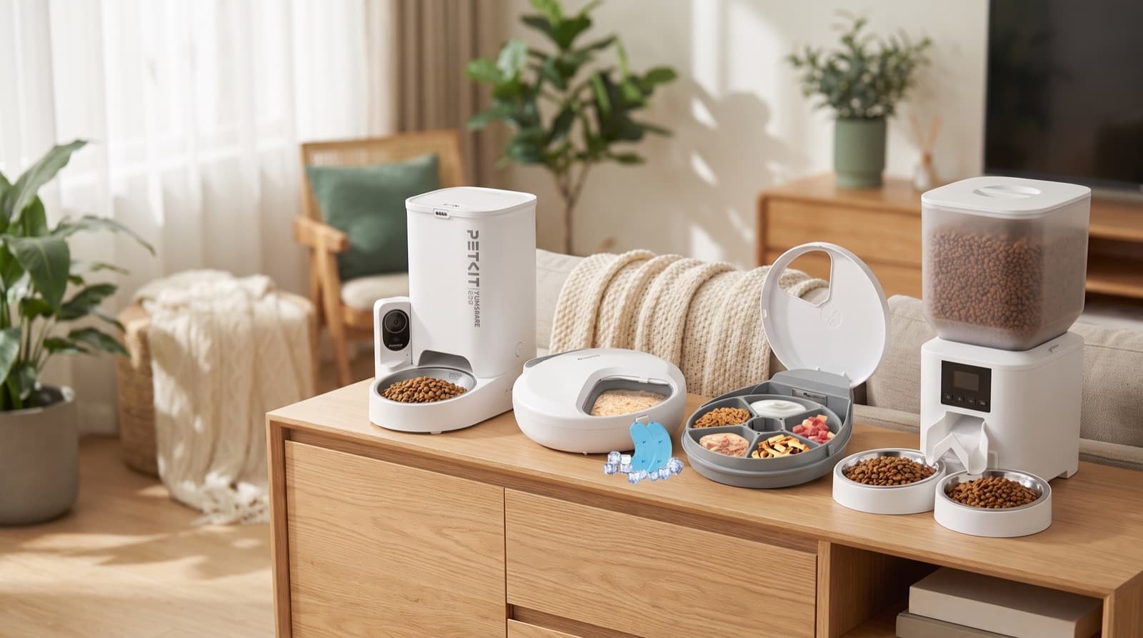 best automatic cat feeder for wet food for multiple cats