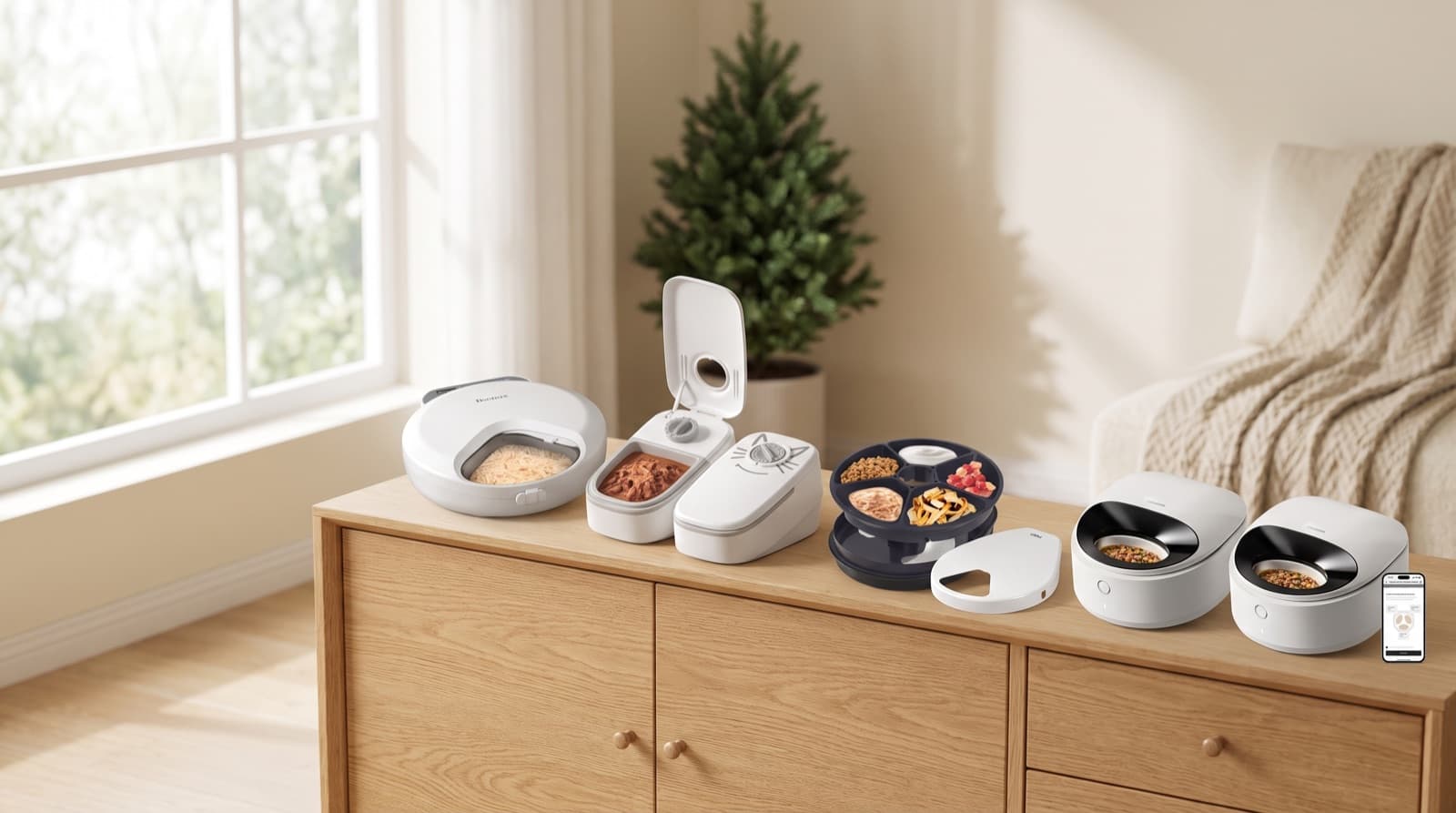 best automatic cat feeder for wet food two cats
