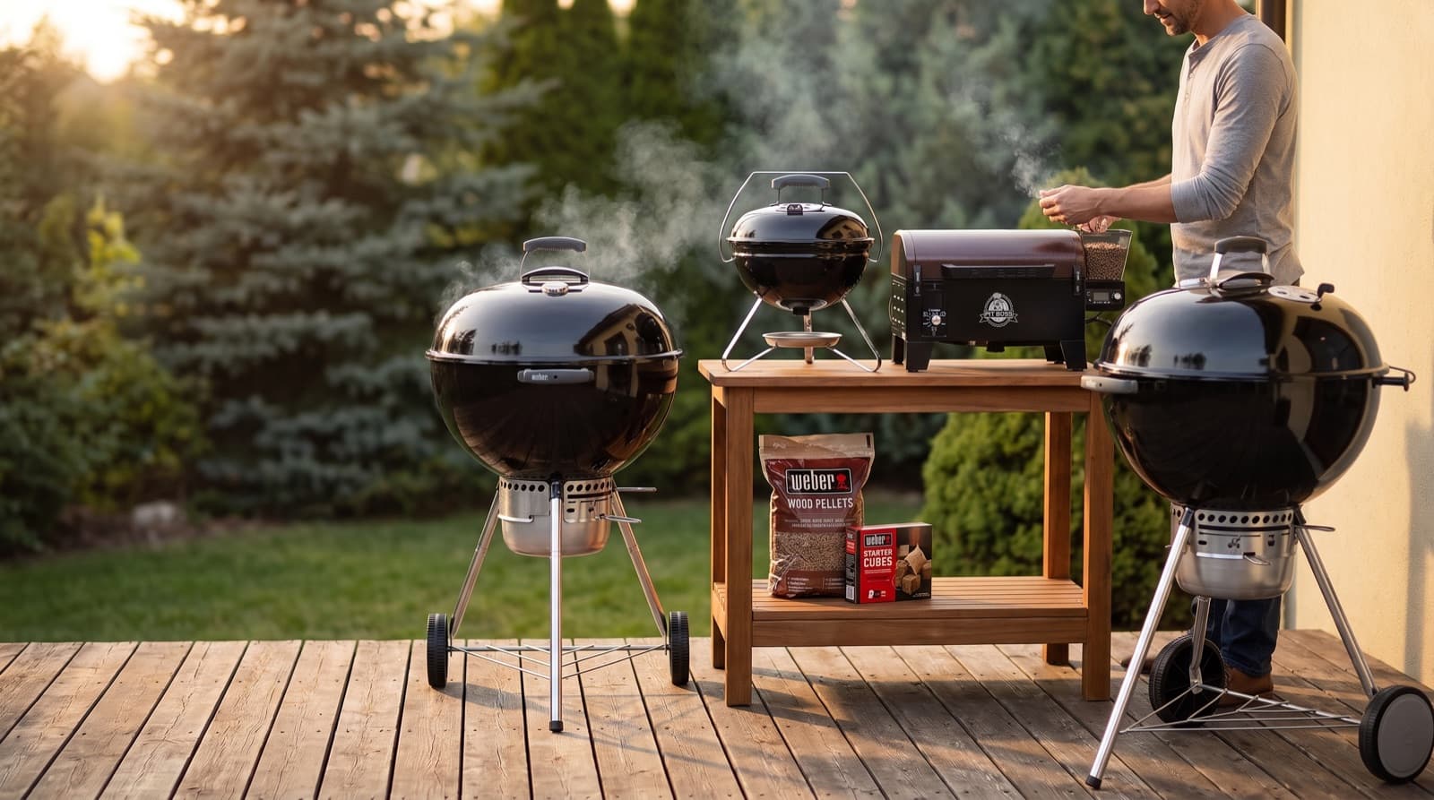 weber kettle vs pellet grill for beginners